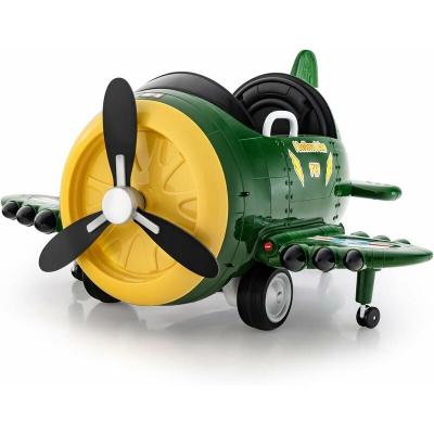 Avion Voiture &Eacute;lectrique Enfant - Costway - Ailes Pliables Et H&eacute;lice - Vert
