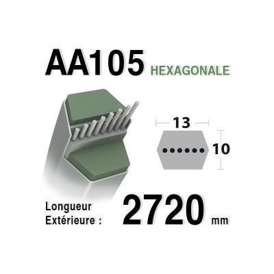 Courroie aa105 HUSQVARNA 532165555 - 532180217 AYP - BERNARD LOISIRS - 165555 - 180217