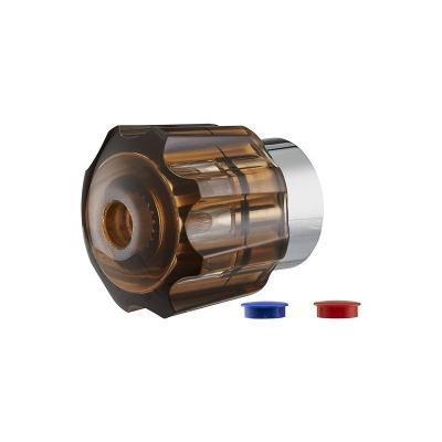 Croisillon Fum&eacute; pour Robinet avec Pastilles Bleu et Rouge NOYON & THIEBAULT