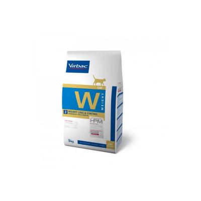 Croquettes Virbac hpm Weight Loss & Control W2 pour chat Sac 1,5 kg