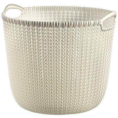 Panier de rangement Knit Rond l 30 l Blanc cr&egrave;me Curver White