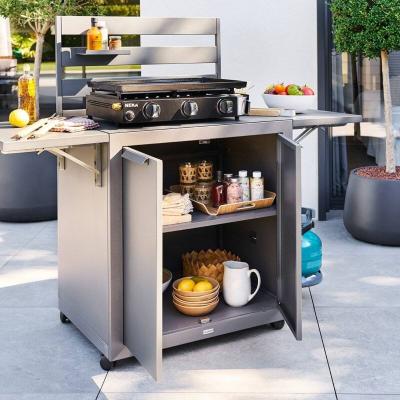Desserte de jardin 2 portes Oxyana gris graphite - Hesp&eacute;ride