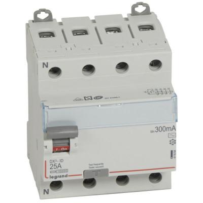 Interrupteur Diff&eacute;rentiel Dx3 25A 300Ma 4 Poles Type Ac - Vis / Vis