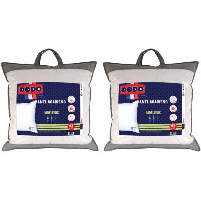 DODO Lot de 2 oreillers DODO anti allergies - 65x65 cm - ACTI PLUS II