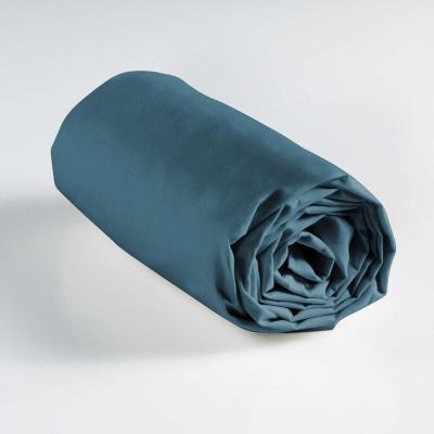 Drap Housse - 90 X 190 Cm - Grand Bonnet - 57 Fils - Uni - Vert Canard
