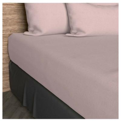 Soleil d'Ocre 613827 Drap Housse Coton 57 Fils Uni Rose 140 x 190 cm