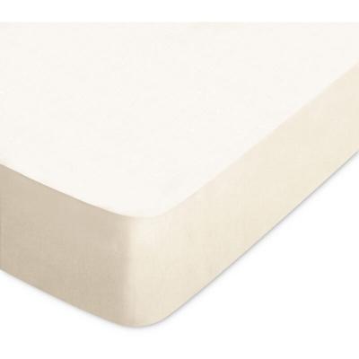 Linnea Drap housse uni 180x220 cm bonnet 40 cm 100% coton ALTO Cr&egrave;me