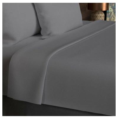 Drap plat en coton 57 fils 240x290 cm UNI gris, par Soleil d'ocre 