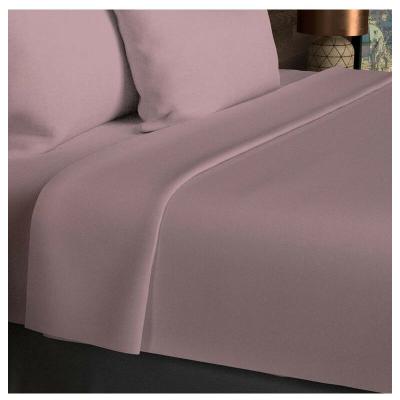 Drap Plat, Coton 57 Fils, Rose, par Soleil D'ocre 240 x 300 cm - Rose