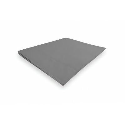Soleil d'ocre Camille Drap Plat, Coton, Gris, 180 x 290 cm