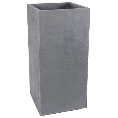 Pot de fleurs 80cm de hauteur Volcania 31L- diam&egrave;tre 40cm - gris galet