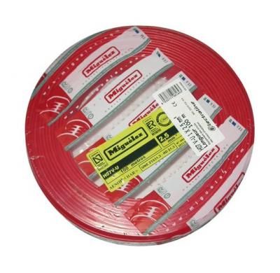 C&acirc;ble rigide HO7VU - ELECTRALINE - 1x2.5 mm&sup2; - Longueur 100 m - Couleur rouge - Monoconducteur 