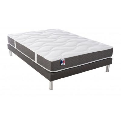 Ensemble Matelas ep21/22cm 620 ressorts 140x190cm + Sommier