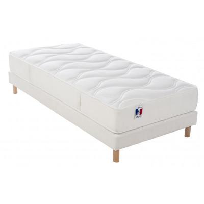 Idliterie - Ensemble Matelas ep20/21cm 348 ressorts 90x190cm + Sommier