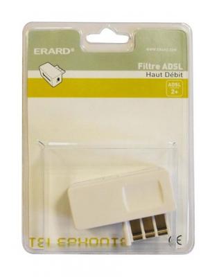 Erard Connect - Filtre adsl 2 + prise t&eacute;l&eacute;phone - femelle RJ11 femelle
