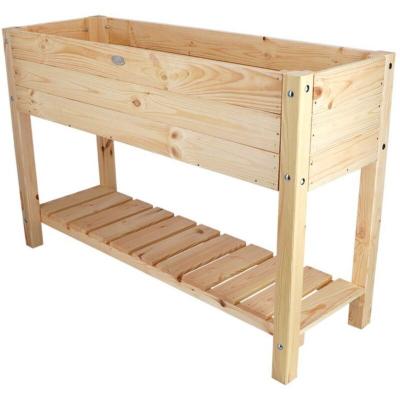 Esschert Design Jardini&egrave;re sur&eacute;lev&eacute;e Bois clair L