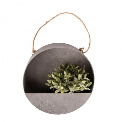 Esschert Design Jardini&egrave;re Murale Ronde L - D 35 X P 10,6 Cm - Zinc