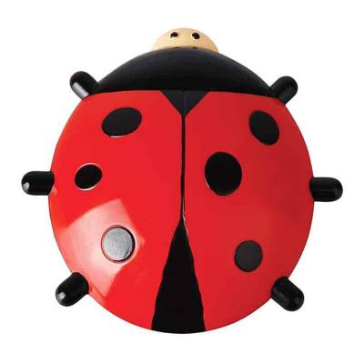 Thermom&egrave;tre coccinelle - L 4,6 x l 17 x H 17,1 cm - Rouge