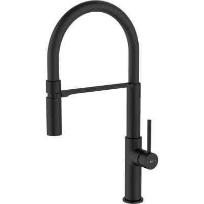 Essebagno - Magneto mitigeur &eacute;vier &agrave; douchette noir mat - Noir