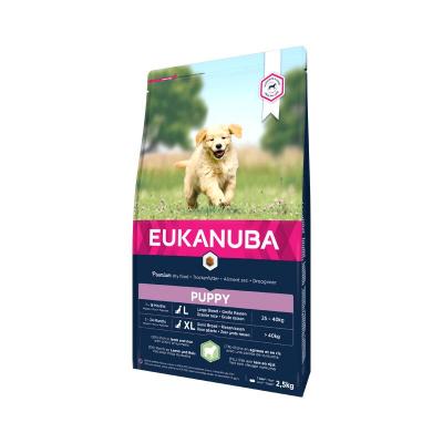 Eukanuba Puppy Large &agrave; l'agneau & riz pour chien 3 x 2,5 kg