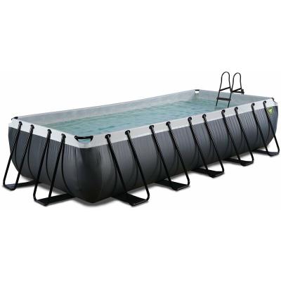 Piscine EXIT Black Leather 540x250x100cm avec pompe filtrante - noir