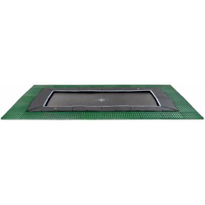 Exit dynamic trampoline enterr&eacute; 244x427cm avec dalles de s&eacute;curit&eacute; freezone - noir 10.82.84.00