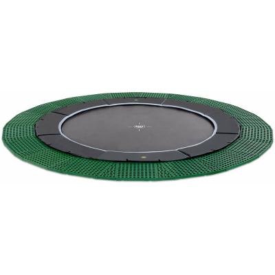 Exit Dynamic Trampoline Enterr&eacute; Au Niveau Du Sol &Oslash;427cm Avec Dalles De S&eacute;curit&eacute; Freezone - Noir