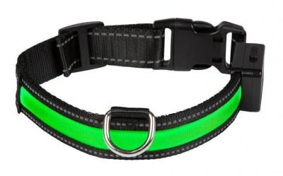 EYENIMAL Collier Lumineux Rechargeable USB pour Chien Vert 45 - 55 cm Taille M