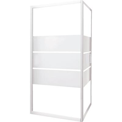 Fa&ccedil;ade MISSI - Retour fixe 90x185x0,4cm - Verre tremp&eacute; - Finitions blanc