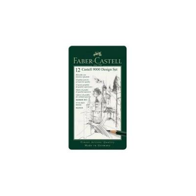 Faber-Castell 510310 Design Lot de 12 Crayons Graphite 9000