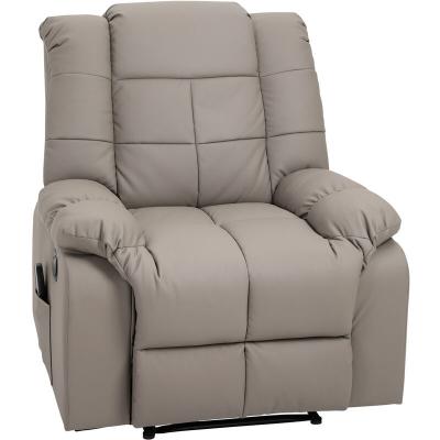 Fauteuil massage dossier inclinable synth&eacute;tique gris