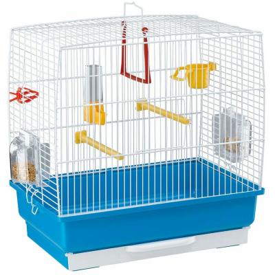 Cage pour oiseaux - REKORD 2 - Canaris - Bleu - Petit - A monter soi-m&ecirc;me - Int&eacute;rieur
