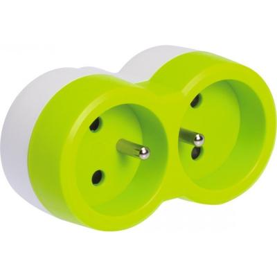 LEGRAND Fiche multiprise 16 A 2x2 P+T 2 sorties frontales vert