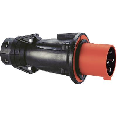 Fiche Droite Male 63 Amp&egrave;res 3P+T Ip44 Rouge - Legrand Hypra 53853