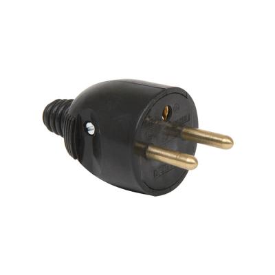 DEBFLEX - FICHE MALE 2P+T 16A DROITE PORTEFEUILLE NOIR - 713280 - Noir