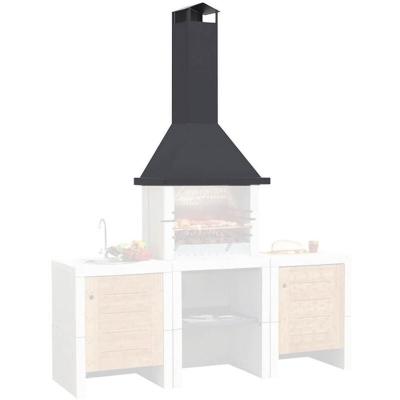Barbecue Chemin&eacute;e m&eacute;tallique CB-80 L.90 cm P.50 cm