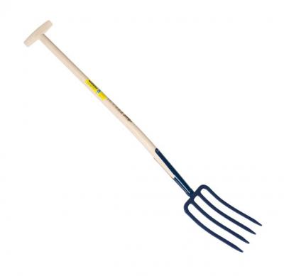 Fourche &Agrave; B&ecirc;cher &Agrave; Soie 4 Dents 27 Manche B&eacute;quille Tourn&eacute;e