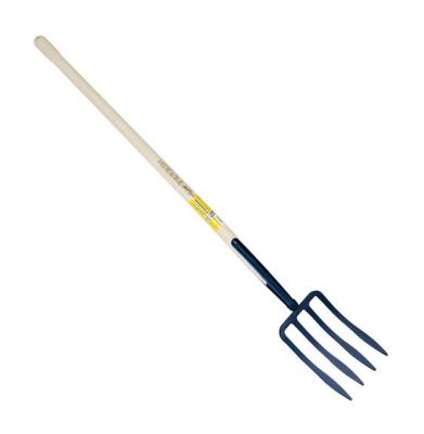 Fourche &agrave; b&ecirc;cher &agrave; soie 4 dents spatul&eacute;e manche pomme - Outils Perrin