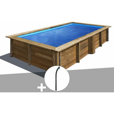 GR&Eacute; - Kit piscine bois Lemon 3,75 x 2,00 x 0,68 m + Douche - Bois