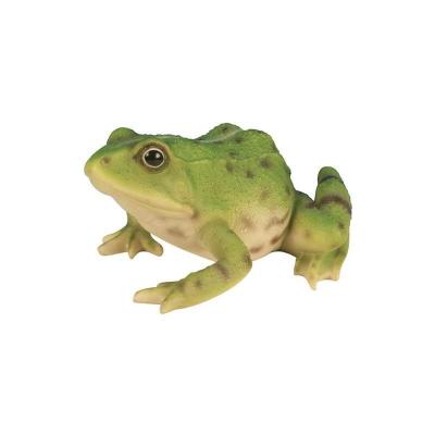Statue de jardin grenouille verte en r&eacute;sine 15 cm