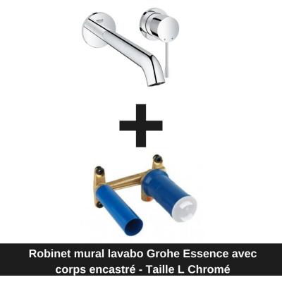 Grohe - Mitigeur mural lavabo Essence Taille l, chrome