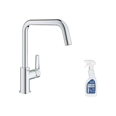 Mitigeur cuisine Start Bec haut chrome manette chrome avec nettoyant GrohClean