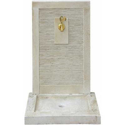 Fontaine ""ETNA"" - en pierre reconstitu&eacute;e - 57 x 42 x 87 cm Beige