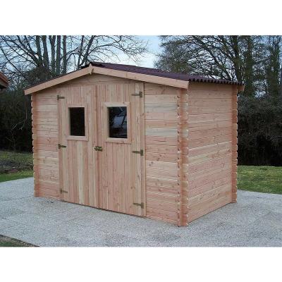 Abri de jardin 5.24m&sup2; bois naturel habrita - da3017.02n - dalia