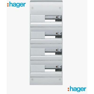 Tableau &eacute;lectrique nu 4 rang&eacute;es 52 modules GD413A Hager
