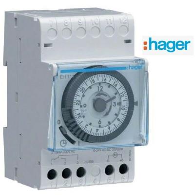 Hager-Eh111 Interrupteur horaire cadran quotidienne 16a avec r&eacute;serve 200 h