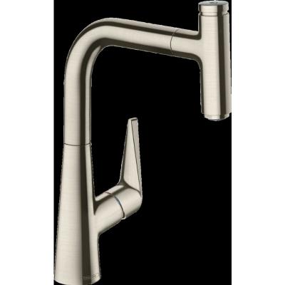 Hansgrohe - Mitigeur de Cuisine Talis Select s avec bec orientable Steel Optic 72822800