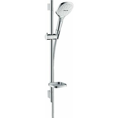 Kit de douche 120 3 jets Blanc chrom&eacute; Raindance Select E Hansgrohe