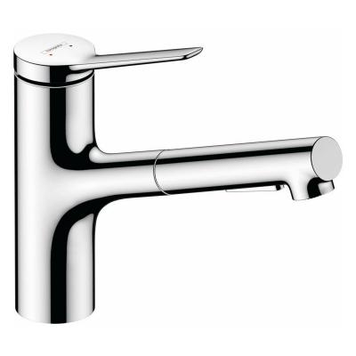 Mitigeur de cuisine avec douchette extractible chrom&eacute; Hansgrohe Zesis M33 H. 219mm