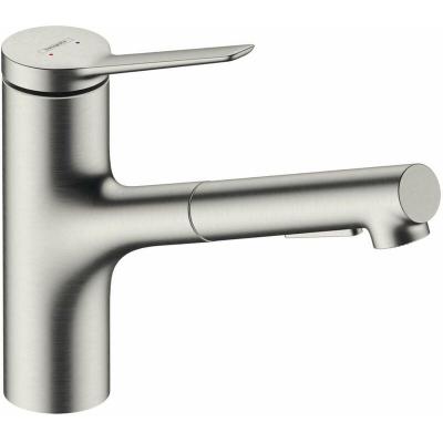 De cuisine avec douchette zesis m33 150 2 jets aspect acier inox